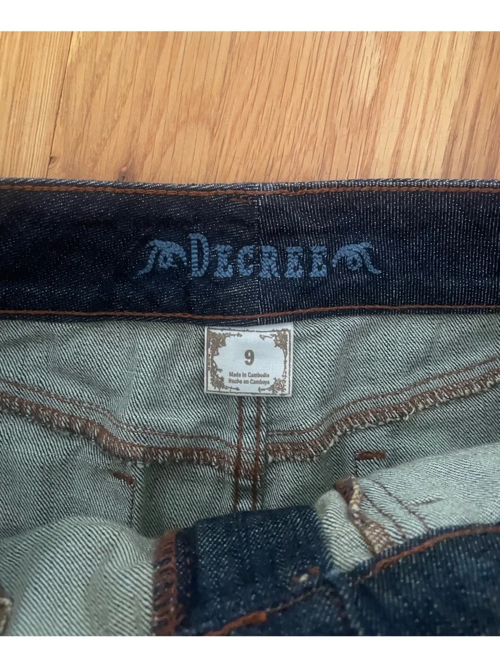Denim mini skirt